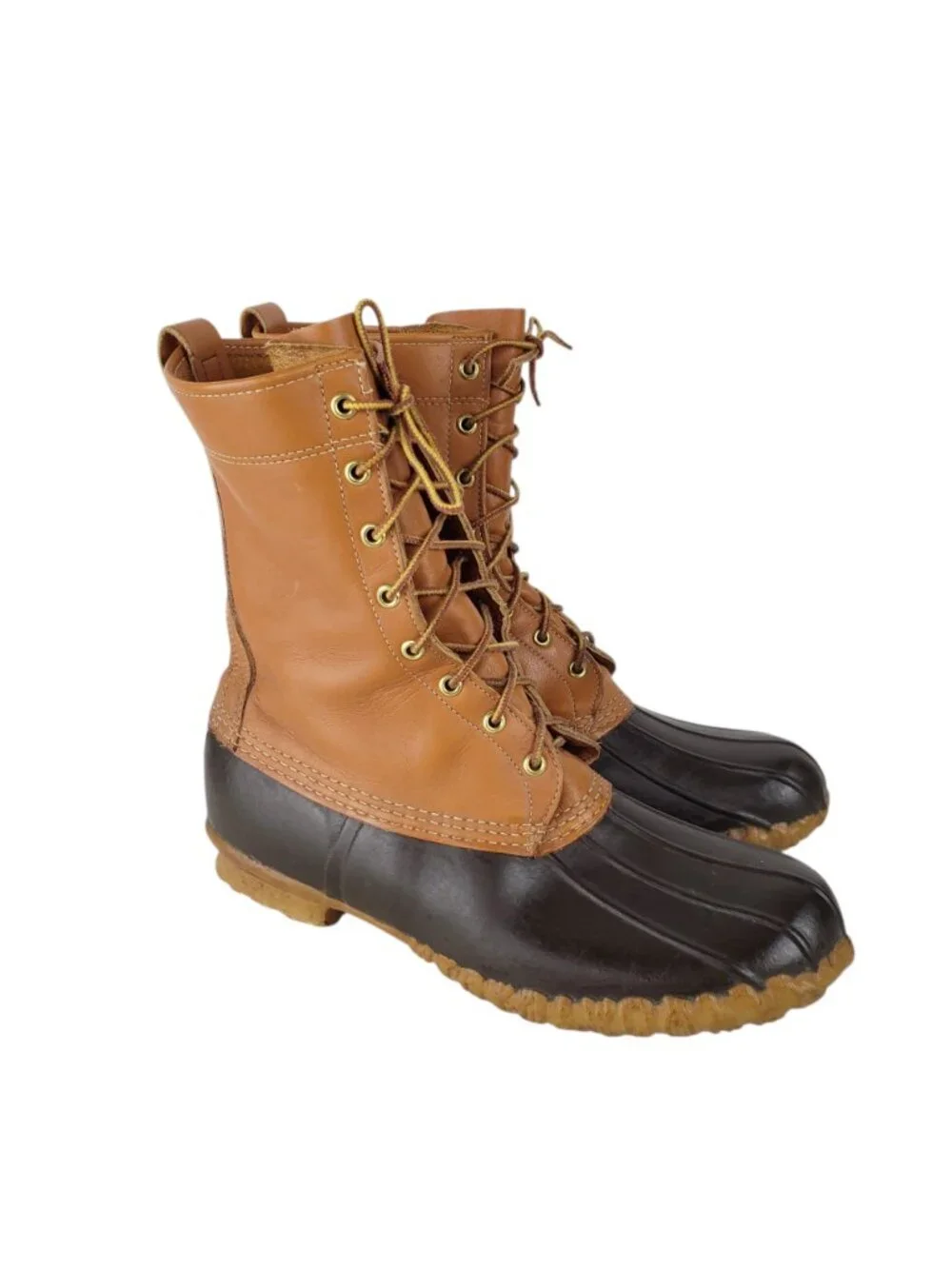 LL Bean Maine Hunting Shoe Bean Boots 8-Eyelet Duck Boots Vtg Unlined Mens 11